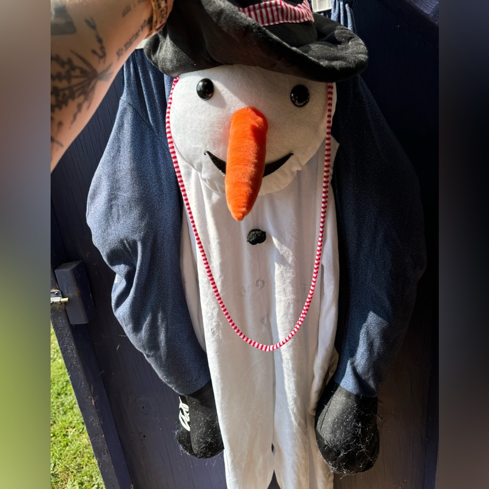 Snowman Costume with Hat and Scarf